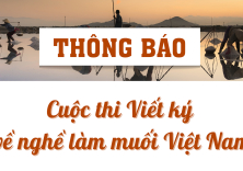 Thông báo Thể lệ Cuộc thi Viết ký về nghề làm muối Việt Nam