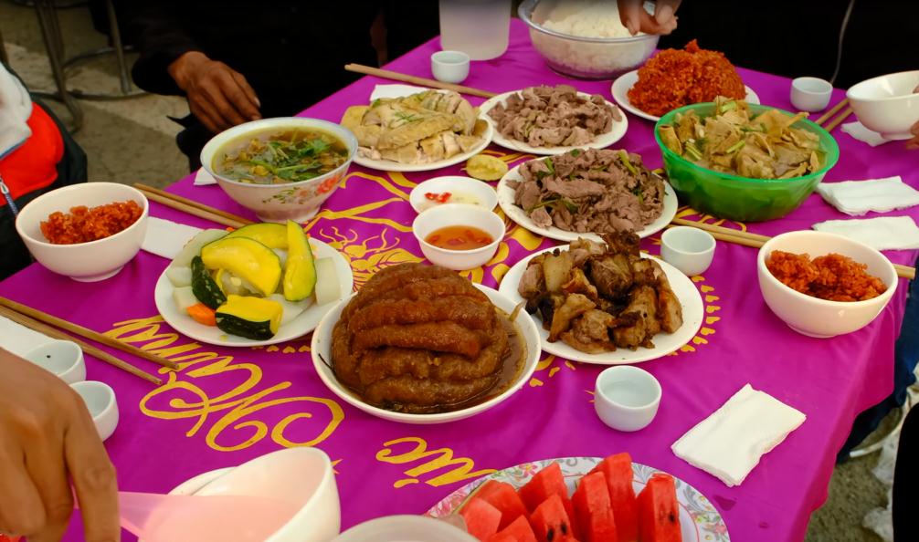 Một số món ăn trong đám cưới truyền thống của người Lô Lô