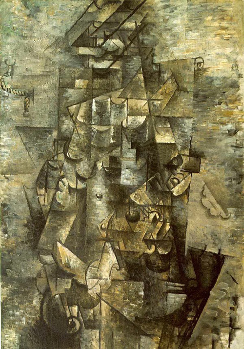 Bức “Man with a guitar”  1911 - “ Người đàn ông với cây đàn”. Tranh của danh họa Georges Braque