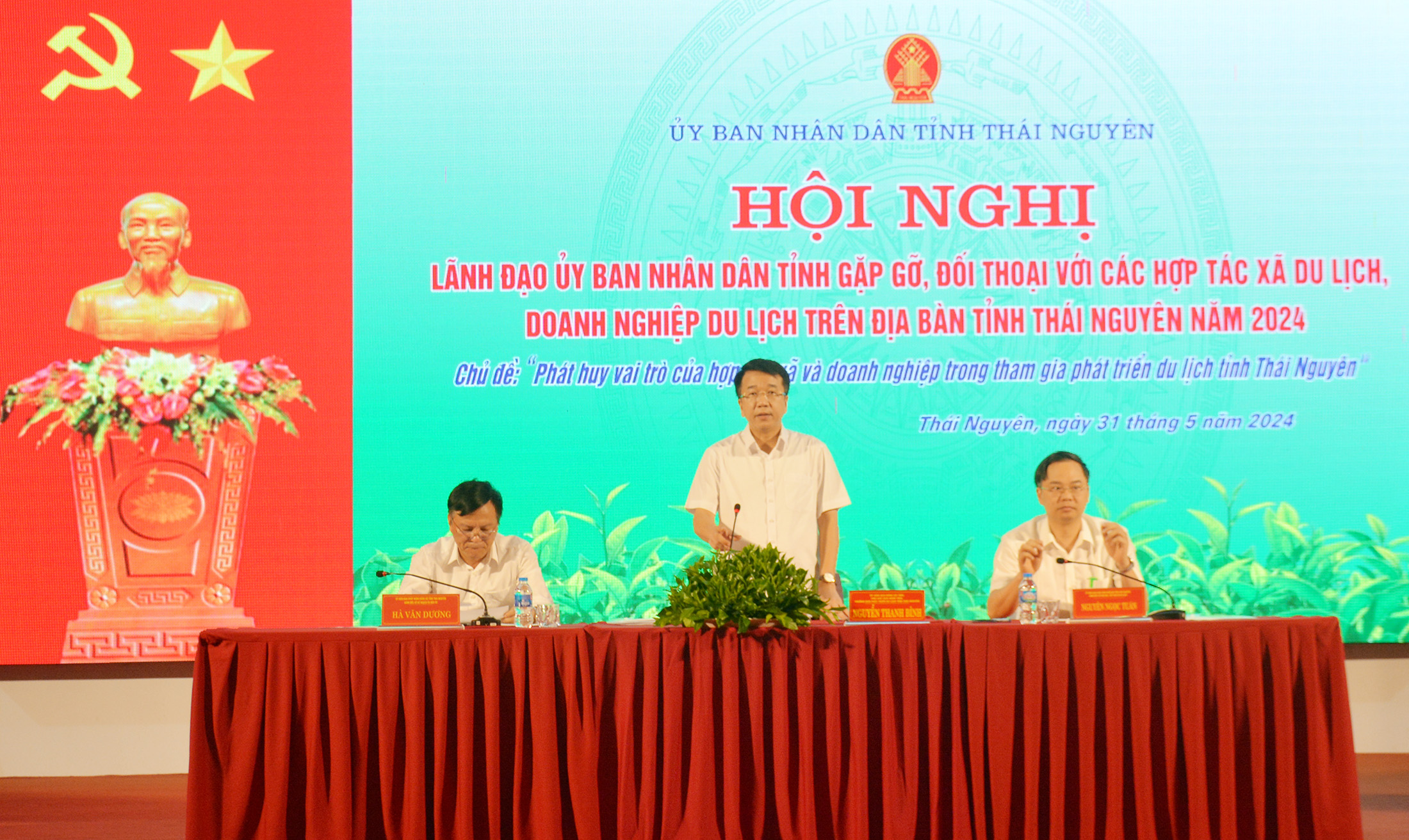Đồng chí Nguyễn Thanh Bình, Phó Chủ tịch UBND tỉnh chủ trì và phát biểu tại Hội nghị