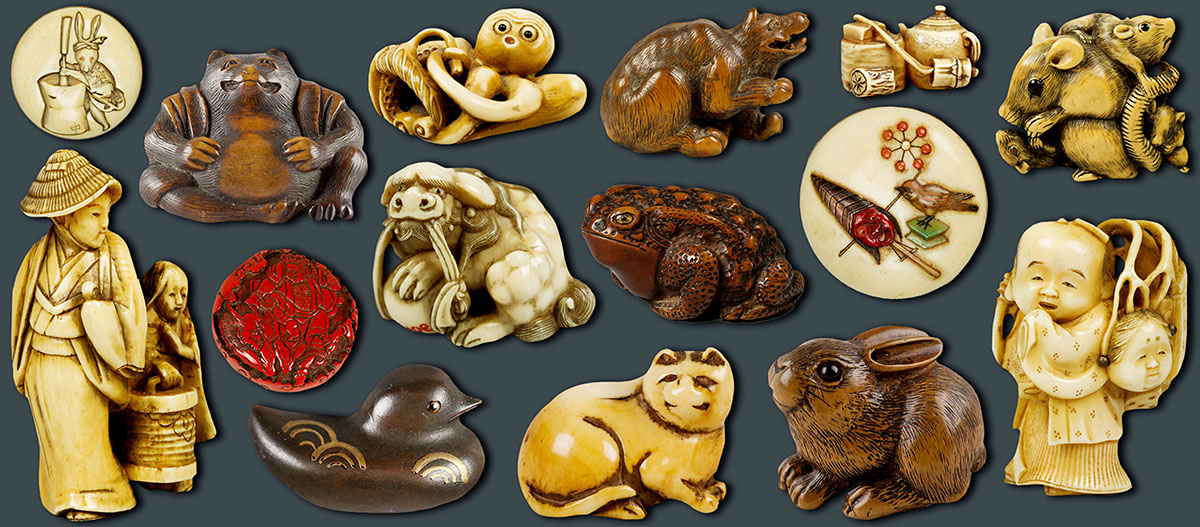 Hình dáng của một số Netsuke