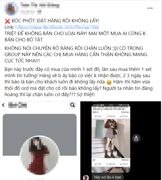 Mâu thuẫn trong việc mua bán hàng online, nhiều trường hợp đã lên mạng xã hội để