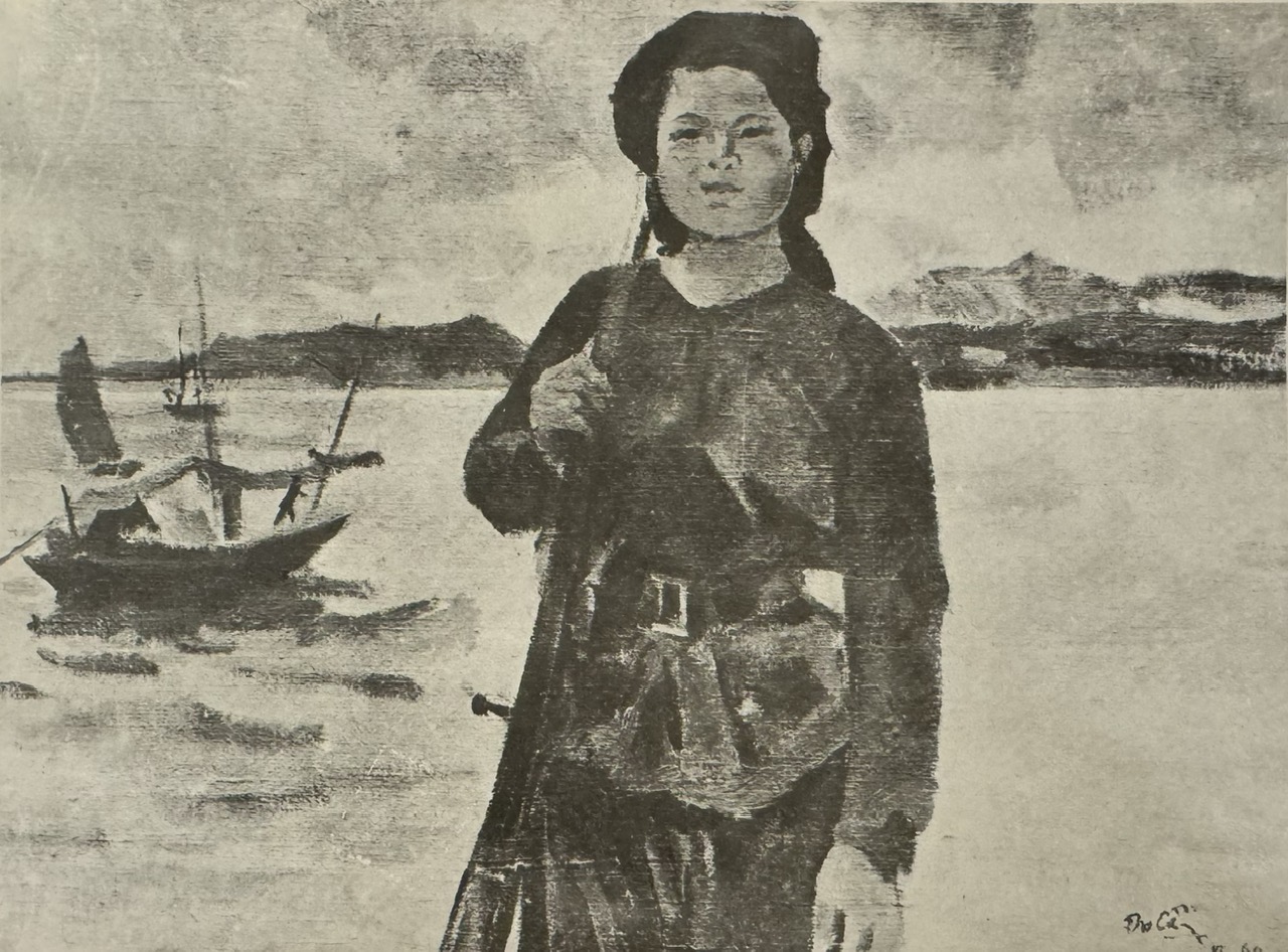 “Nữ Dân quân vùng biển”, Sơn dầu - 1960