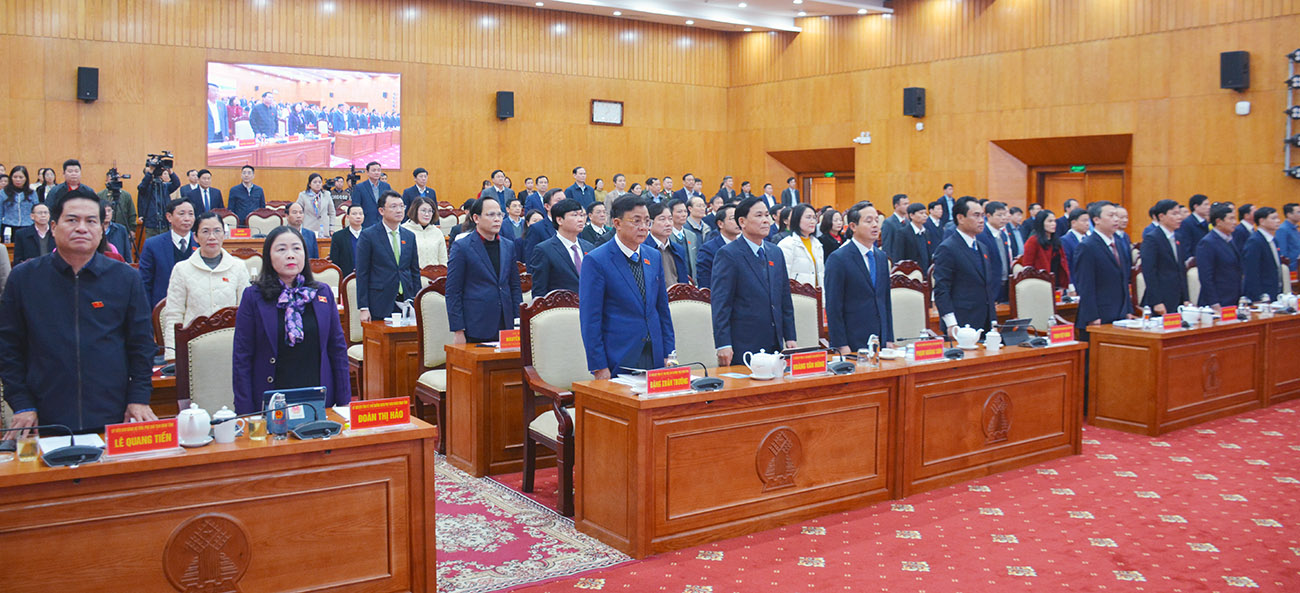 Các đại biểu thực hiện nghi thức chào cờ