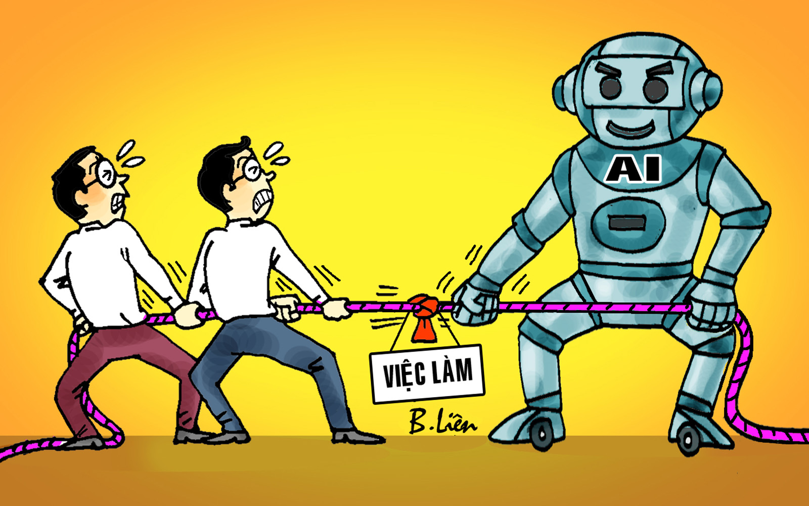 Tranh vui minh họa của Nguyễn Trần Bạch Liên