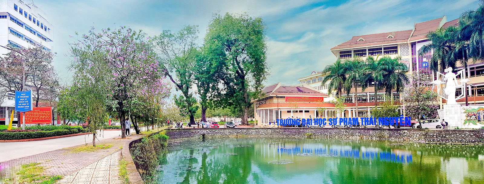 Quang cảnh phía trong Trường Đại học Sư phạm Thái Nguyên